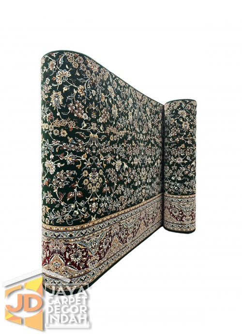 Karpet Sajadah Solomon Hijau  Motif Bunga / Batik 120x600, 120x1200, 120x1800, 120x2400